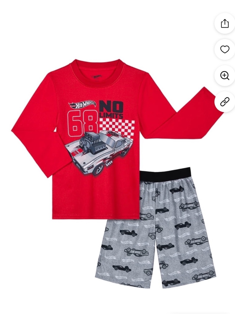 Hot Wheels Graphic Pajama Set
